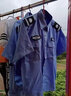 迪伽洛保安服短袖衬衫制服门卫物业酒店执勤服夏天户外训练服可定制 蓝色短袖+标贴 175/XL 实拍图