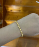 周大生黄金手链足金光砂金珠链砂面计价金串珠生日礼物送女友 6.07g  足金光珠手链 实拍图