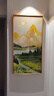 墨派（Mopai）玄关装饰画竖版现代简约走廊过道背景墙壁画入户轻奢挂画免打孔 背靠金山 50*100cm晶瓷+铝合金边框 实拍图