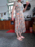 俞兆林妈妈衣服夏装碎花弹力雪纺裙40岁50中老年女装气质连衣裙新款洋气 花色 2XL(建议105-120斤) 晒单实拍图