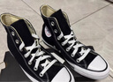 匡威（Converse）官方All Star经典帆布男女高帮休闲运动鞋黑色101010 101010/黑色 45 实拍图