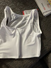 浪莎束胸les内衣女大胸显小塑胸帅t学生运动防震缩胸背心 白色XXXL 实拍图