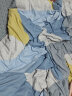罗莱家纺冬季磨毛四件套纯棉全棉被套被罩床单床上用品  蓝色200*230 实拍图