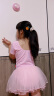 艾舞戈儿童舞蹈服女童短袖芭蕾舞练功服宝宝连体裙粉色公主纱裙 160码 晒单实拍图