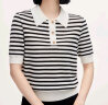 娜尔思（NAERSI）商场同款时尚简约修身POLO领套头毛针织衫女2024夏季新款 白色 XL 晒单实拍图