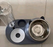 憨憨乐园 猫碗狗碗宠物食盆猫咪双碗粮盆自动饮水机喝水器喂食用品 蓝 实拍图