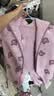 迷你巴拉（minibala）婴儿连体衣棉服外出幼儿衣服保暖双面绒两面穿外套冬新款 紫色调00377 73cm 实拍图