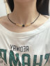 杜大生红玛瑙相思豆黄金颈链红绳编织金项链女款金珠子999足金吊坠挂绳 黑玛瑙+2粒光面金珠 约0.3-0.5g 实拍图