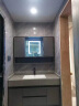 朗斯曼岩板无缝一体台盆浴室柜组合实木卫生间智能洗脸洗手台盆柜卫浴 110cm普通玻璃镜柜+岩板陶瓷盆 实拍图