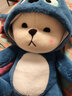 婴果小岛变身小熊公仔玩偶陪睡觉娃娃毛绒玩具抱枕生日礼物女生送女友朋友 蓝色变身小熊【帽子可脱】 45cm-50cm 实拍图