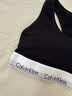 Calvin Klein内衣【摩登引力带】海边可外穿ck无钢圈轻运动棉质工字背心文胸 001-太空黑 S 推荐70A-75A 实拍图