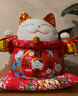 吉善缘陶瓷招财猫摆件存钱罐店铺开业礼品收银台红发财猫办公室乔迁装饰 大号财源滚滚（存钱罐） 实拍图