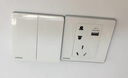 西门子（SIEMENS） 开关插座面板 电源插座睿宸系列象牙白插座 一开五孔（双控） 插座 实拍图