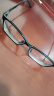 依视路（ESSILOR） 新款商务男镜架时尚镜框女配依视路镜片近视定制眼镜网上配镜 金属-全框-2001BK-黑色 镜框+依视路A4防蓝光1.56现片 实拍图