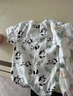 婧麒（JOYNCLEON）新生婴儿纯棉连体衣服初生宝宝无骨连身衣满月爬爬服春季四季哈衣 熊猫 66cm 实拍图