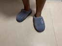 BIBK德国品质超大码棉拖鞋男士冬季室内居家厚底防滑保暖家用毛拖鞋男 灰色主图款【保暖毛绒 耐磨防滑】 35-36 36 -37(适合脚) 实拍图