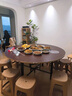 斯丽凯实用餐桌面餐饮圆形台面家用酒店桌脚折叠圆桌面板加厚大圆桌 小红花 1.2m 桌面 实拍图