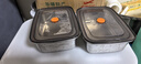 COOKSS保鲜盒带盖食品级不锈钢冰箱上班族饭盒餐盒密封盒长方形盒子两个 实拍图