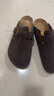 Devo软木拖鞋女秋冬季舒适包头拖鞋勃肯鞋女士拖鞋3624 深棕色反绒皮（双扣升级版） 42 （建议拍小一码） 实拍图