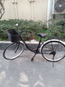 永久城市通勤自行车26英寸实心胎成人男女儿童买菜通勤休闲城市单车黑 实拍图
