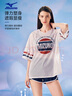 美津浓（MIZUNO）泳衣女士沙滩防晒分体平角裤三件套吊带罩衫显瘦温泉装GB303白XL 实拍图