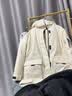 骆驼（CAMEL）冲锋派克羽绒服男[王俊凯同款]保暖极寒防泼水工装羽绒服女 AA22264036B，浅杏色，女 M 实拍图