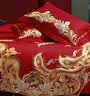 水星家纺结婚床上十二件套60S长绒棉贡缎红色婚庆床单被套新婚礼物1.8m床 实拍图