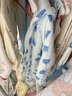 舒贝怡婴儿衣服新生儿连体衣男女保暖夹棉满月周岁宝宝哈衣百天爬服蓝80 实拍图