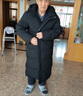 俞兆林（YUZHAOLIN）超长款过膝鹅绒羽绒服男爸爸装加厚保暖大衣中老年人冬装爷爷外套 长款-黑色【貉子毛领】 L 【建议120-140斤穿】 实拍图