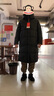 鸭鸭（YAYA）羽绒服男女同款冬季长款过膝加长加厚情侣款极寒外套新国标D 黑色-女款 S /155 实拍图