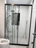 东鹏三联动淋浴房淋浴隔断小户型卫生间干湿分离玻璃隔断可下沉式 1.2-1.29米|高2米 极窄边框 边框颜色可选，枪灰/雅黑/亮银 实拍图