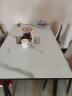 爵韵（JUEYUN） 餐桌椅组合 家用简约仿岩板大理石纹钢化玻璃小户型洽谈吃饭桌子 120*70cm单桌+4把白色椅 实拍图