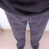 浪莎欧棉绒阔腿裤女加绒加厚高腰窄版显瘦直筒休闲裤宽松垂感拖地裤子 深灰春秋-小个子 XL 建议126-140斤 实拍图
