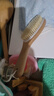 Creative art洗澡刷搓背刷短柄沐浴刷洗澡神器按摩擦后背搓澡鬃毛 榉木手持刷 实拍图