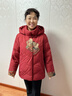 隽狐中老年羽绒服女短款妈妈冬装加厚大码60岁70老人奶奶太太冬季外套 红色 XL 【推荐85-105斤】 实拍图