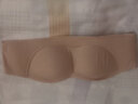 素肌良品无肩带小胸显大聚拢抹胸防走光透气美背婚纱礼服文胸内衣女夏季 杏仁肤 （1.5CM小海浪) M （70C、75AA、A、B） 实拍图