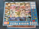 艺臣玩具 （YICHEN TOYS）成人1000片木质拼图智力创意减压治愈玩具男女生日礼物星空装饰画 龙猫月夜1000片木质分区配图纸 实拍图