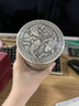 莉翠行 银杯子999足银刻字保健杯浮雕内外足银水杯银茶杯保温杯礼品直筒 金玉满堂 136克 实拍图