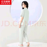红豆居家仿真丝睡衣女春夏短袖长裤冰丝滑爽轻薄薄荷绿175/96A 实拍图