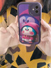 帅玺 适用苹果13/pro/max手机壳 iPhone全包防摔13mini卡通个性创意新硅胶皮纹软壳大笑哆啦男女 【暗紫色】脸红多啦紫-贈保护膜 苹果13 实拍图