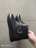 奥康（Aokang）女鞋舒适简约高帮女靴皮鞋保暖时尚女单104021037黑色36码 实拍图