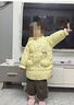 笛莎童装女童立体郁金香连帽羽绒服2025冬季新款女宝宝可爱精致羽绒服 鸢尾黄 120 实拍图
