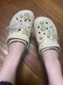 CROCS卡骆驰檀健次同款复古洞洞鞋女鞋厚底老爹鞋小鲸鱼洞洞鞋|206302 白色-100(含智必星) 35 (220mm) 实拍图