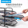 可得优（KW-triO） 铁网四层抽式桌面收纳文件架/资料架/文件篮/文件盘/文件座/文件筐/文件框 四层抽拉 金属烤漆 实拍图