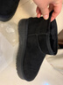 森馬（Senma）时尚百搭简约套脚短筒雪地靴加绒保暖女靴723438415 黑色 38码 实拍图