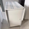 映巢（YINGCHAO）小户型家用吃饭实木仿大理石桌子长方形简易靠墙折叠餐桌餐椅组合 A款*130*80cm白 单桌 实拍图