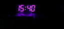 三每3D幻彩LED台钟客厅电视柜座钟彩色电子钟表会议室时尚创意挂钟时钟夜光闹钟带日期遥控器 G60黑色（无外框） 晒单实拍图