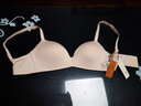 金三塔商场同款真丝文胸内衣女无钢圈聚拢无痕薄款透气性感真丝文胸胸罩 粉色1230 85B 实拍图