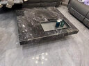 丽美娜 茶几 意式极简轻奢大理石茶几电视柜米诺提悬浮boteco正方形茶几 大理石方形茶几【100*100*30cm】 实拍图