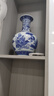 乾雅堂景德镇陶瓷器花瓶摆件客厅插花干花仿古中式家居电视柜客厅装饰品 青花人物赏瓶+木底座 实拍图